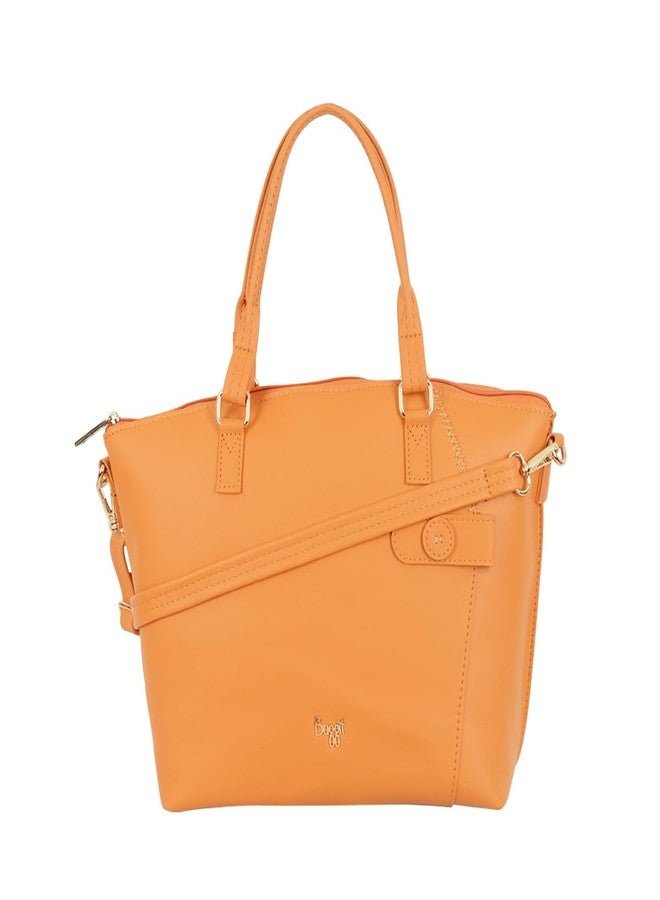 Baggit Women Orange Tote Handbag Medium Size | Ladies Stylish Casual Purse Bag - Image 1